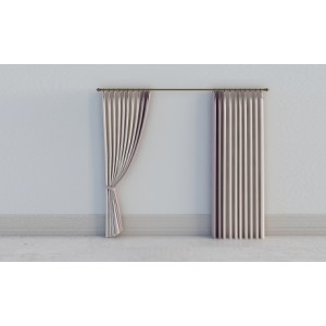 窗帘 全遮光窗帘布-粉红